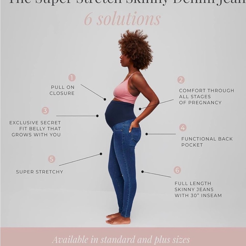 Motherhood Maternity Dark Blue Skinny Jeans